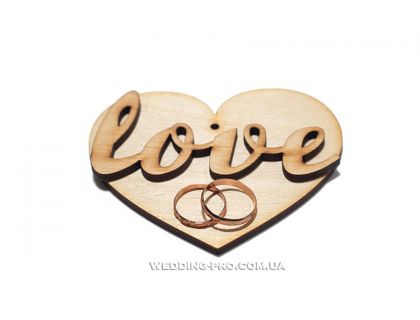 Подушка для весільних обручок "Love"