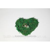 Подушка серця для кілець "EKO-Love green"