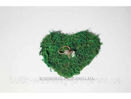 Подушка серця для кілець "EKO-Love green"