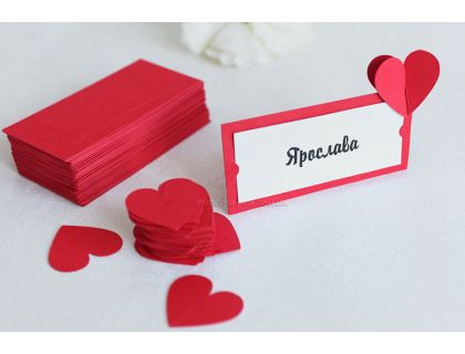 Розсадочні картки "Сердечки" 3Д